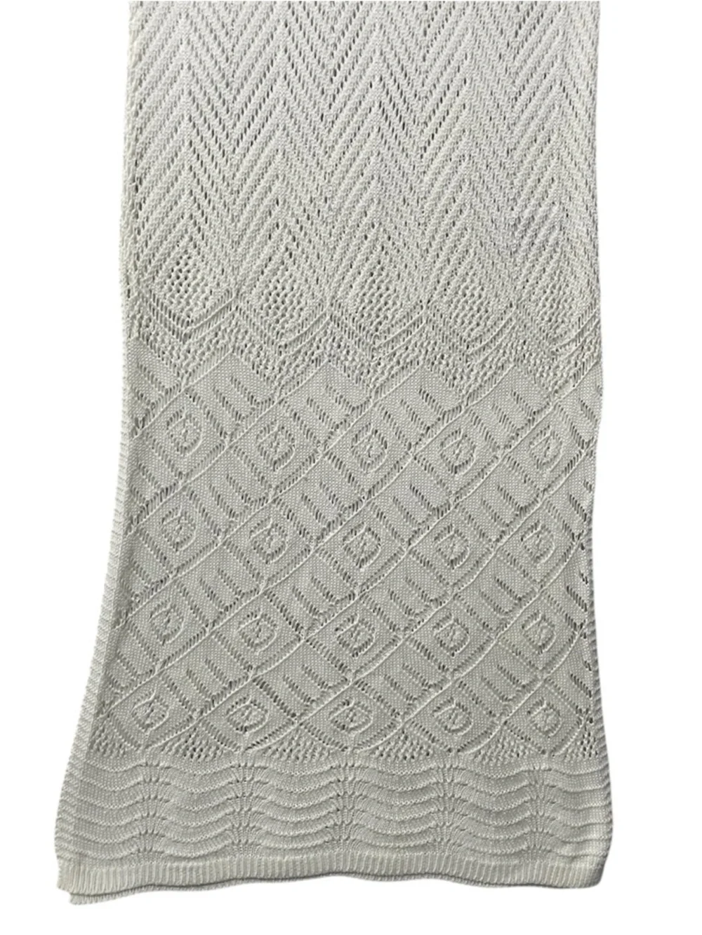 TAHARI White Open Weave Knit Maxi Swim Cover Up XS - Picture 4 of 7